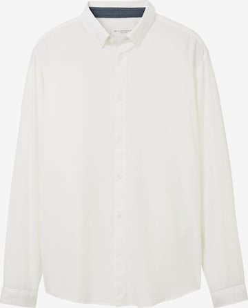 Coupe regular Chemise TOM TAILOR en blanc : devant