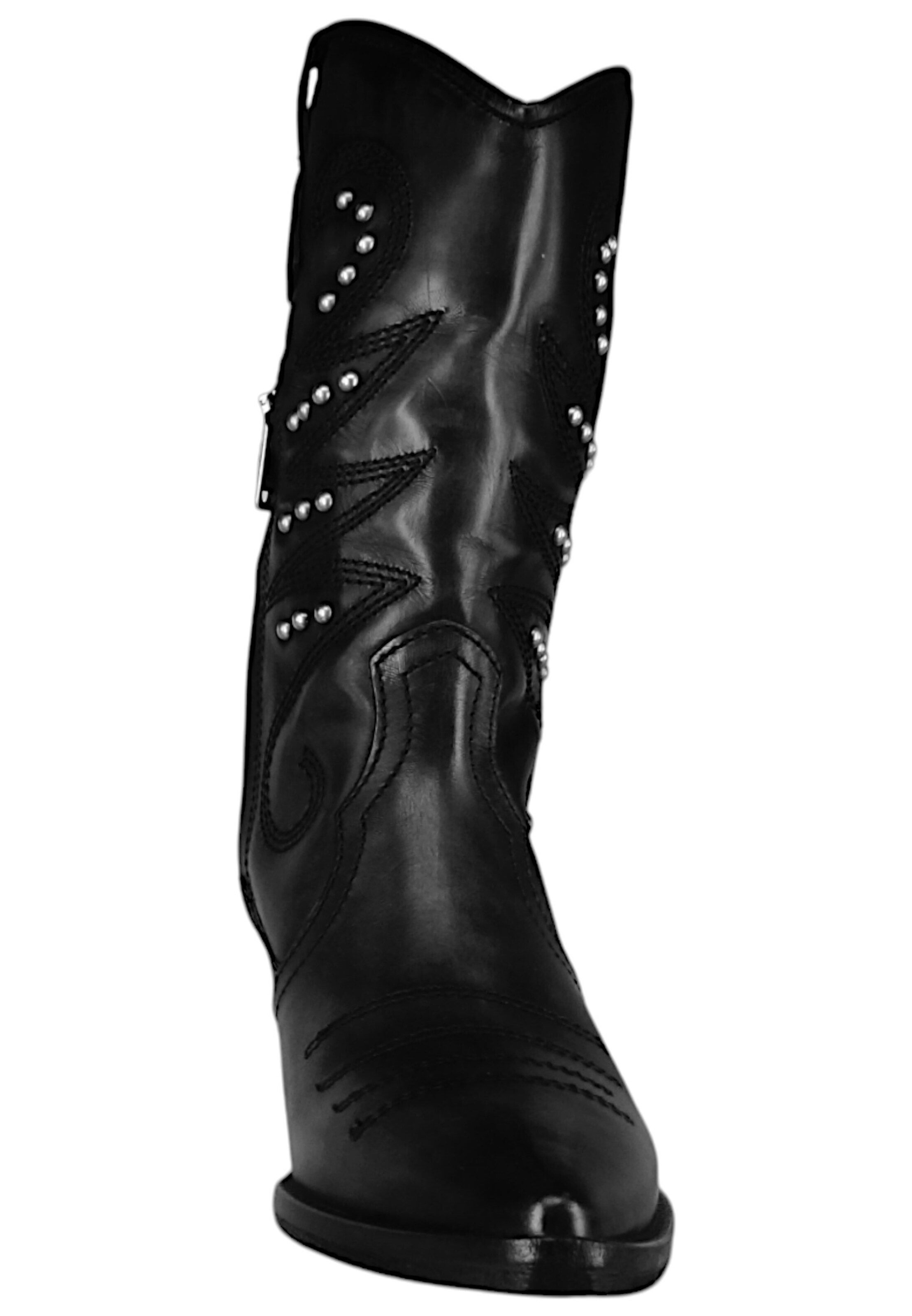 A.S.98 Cowboylaarzen 'Country Western' in Zwart