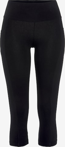 VIVANCE Skinny Workout Pants in Black: front