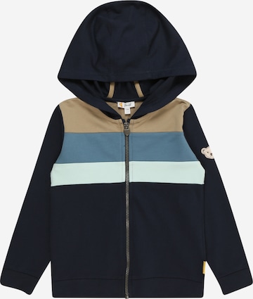 Steiff Collection Zip-Up Hoodie in Blue: front