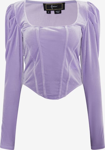 T-shirt faina en violet : devant