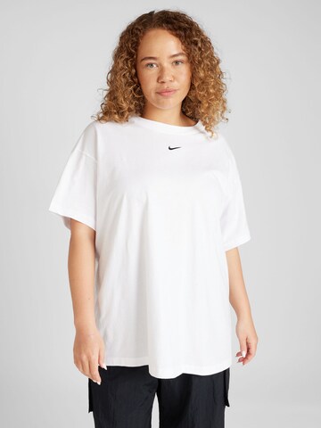 Nike Sportswear T-shirt 'Essential' i vit: framsida