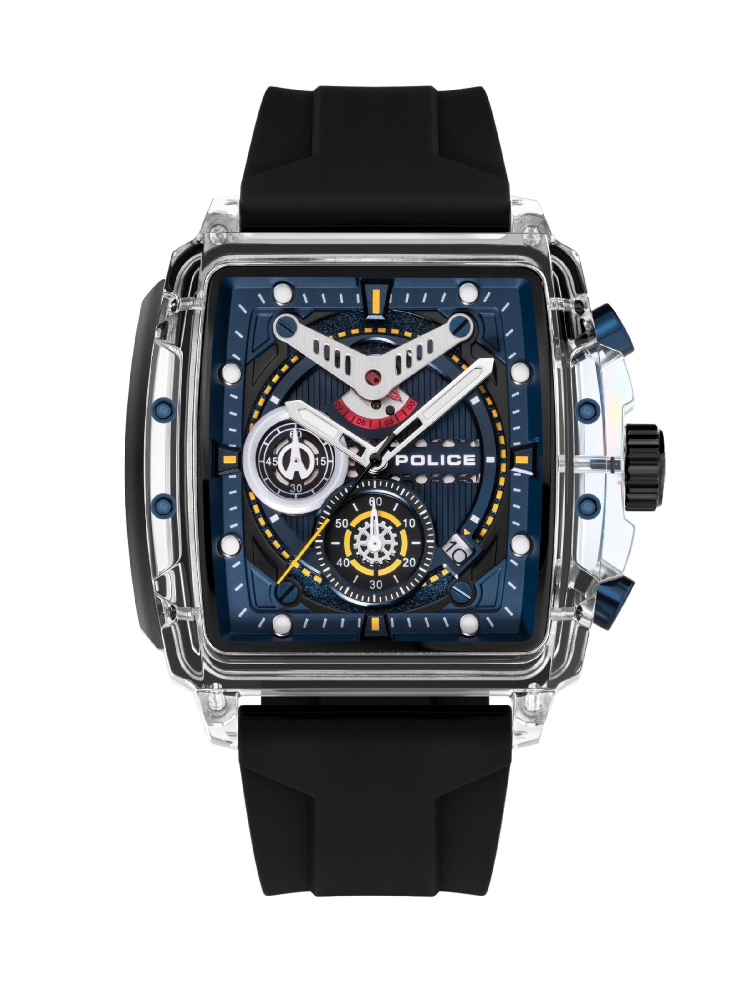 POLICE Analog Watch ' Clout ' in Blue: front