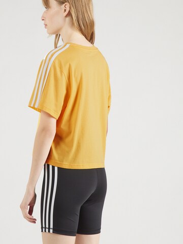 ADIDAS SPORTSWEAR Функционална тениска 'Essentials 3- Stripes' в жълто