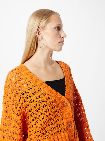 TOPSHOP Knit cardigan in Orange