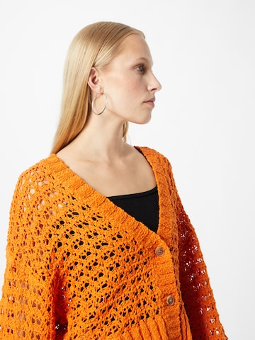 TOPSHOP Knit Cardigan in Orange