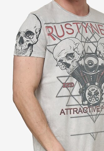 Rusty Neal Cooles T-Shirt mit Front-Print in Grau