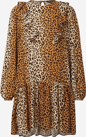 Robe 'FRIL' Miss Selfridge en marron : devant