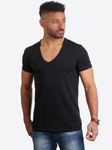 YOUNG & RICH Shirt in Black: front
