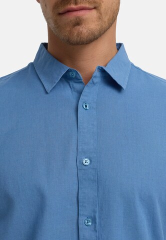 INDICODE JEANS Comfort fit Overhemd 'Ceppo' in Blauw