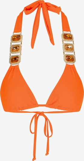 Moda Minx Bikinitop 'Boujee' in de kleur Goud / Oranje / Transparant, Productweergave