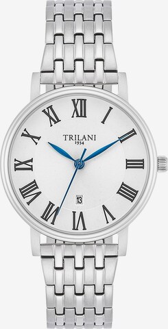 Trilani Analog Watch in Silver: front