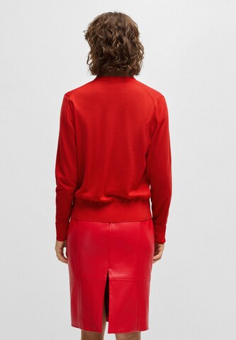 BOSS Strickjacke 'Funiota' in Rot