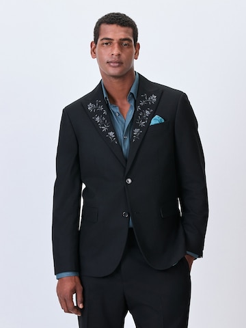 Coupe regular Veste de costume Next en noir : devant