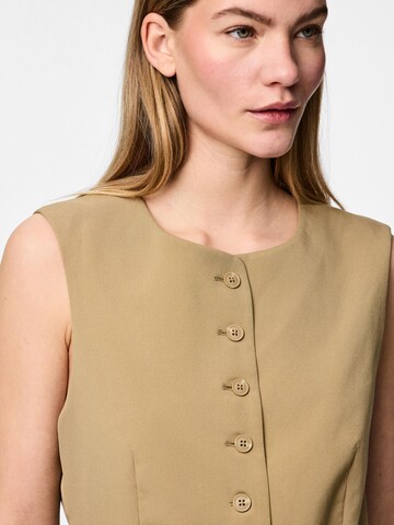 PIECES Suit vest 'PCTempre' in Brown