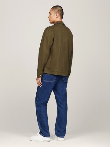Tommy Jeans Between-Season Jacket 'Embroidery' in Green