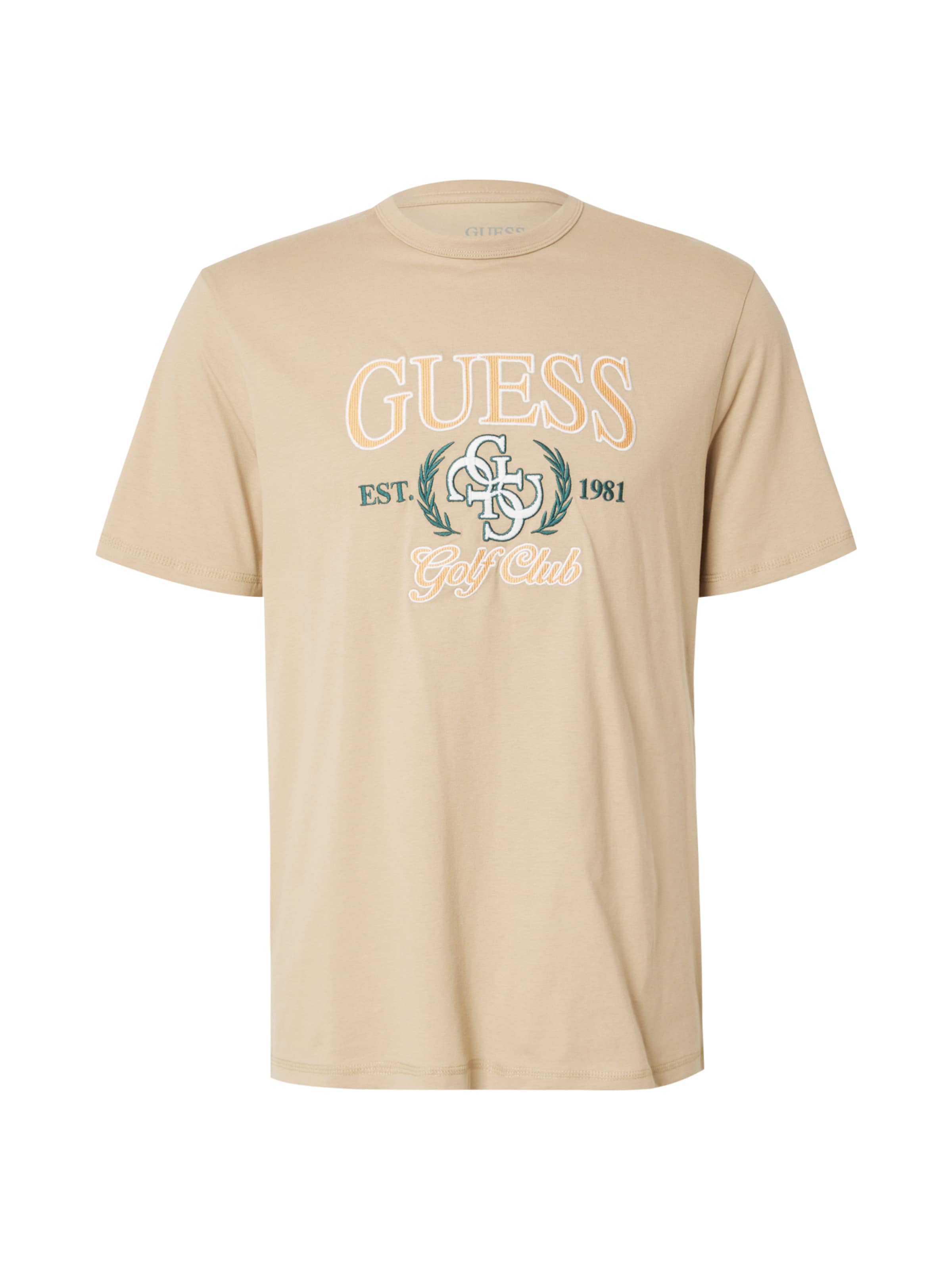 Tricou de la GUESS pe bej: față