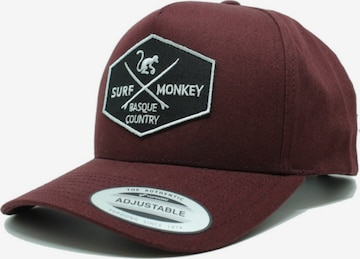 Cappello da baseball sportivo di Surf Monkey in rosso: frontale