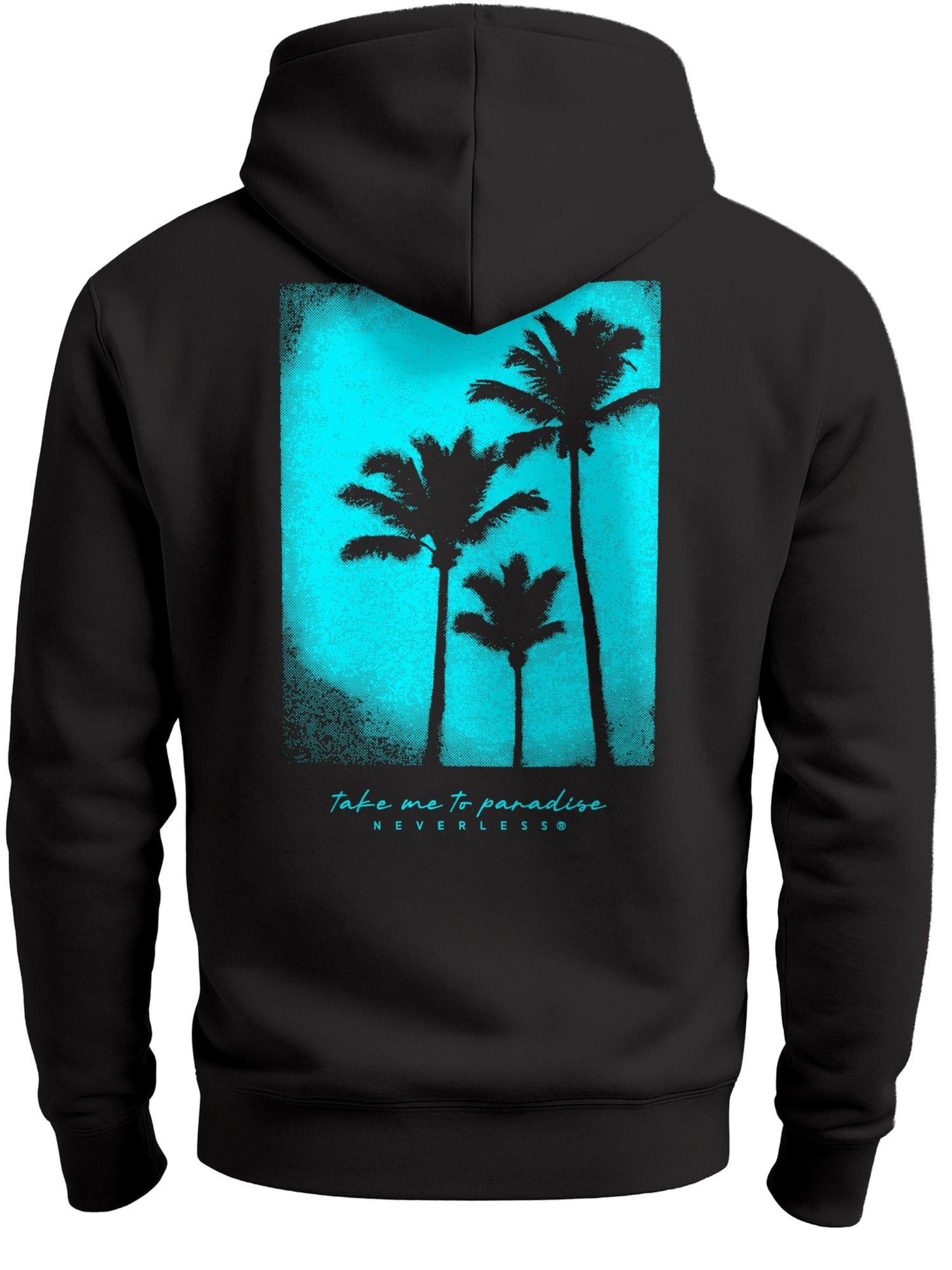 Neverless Sweatshirt 'Palms Beach' in Black