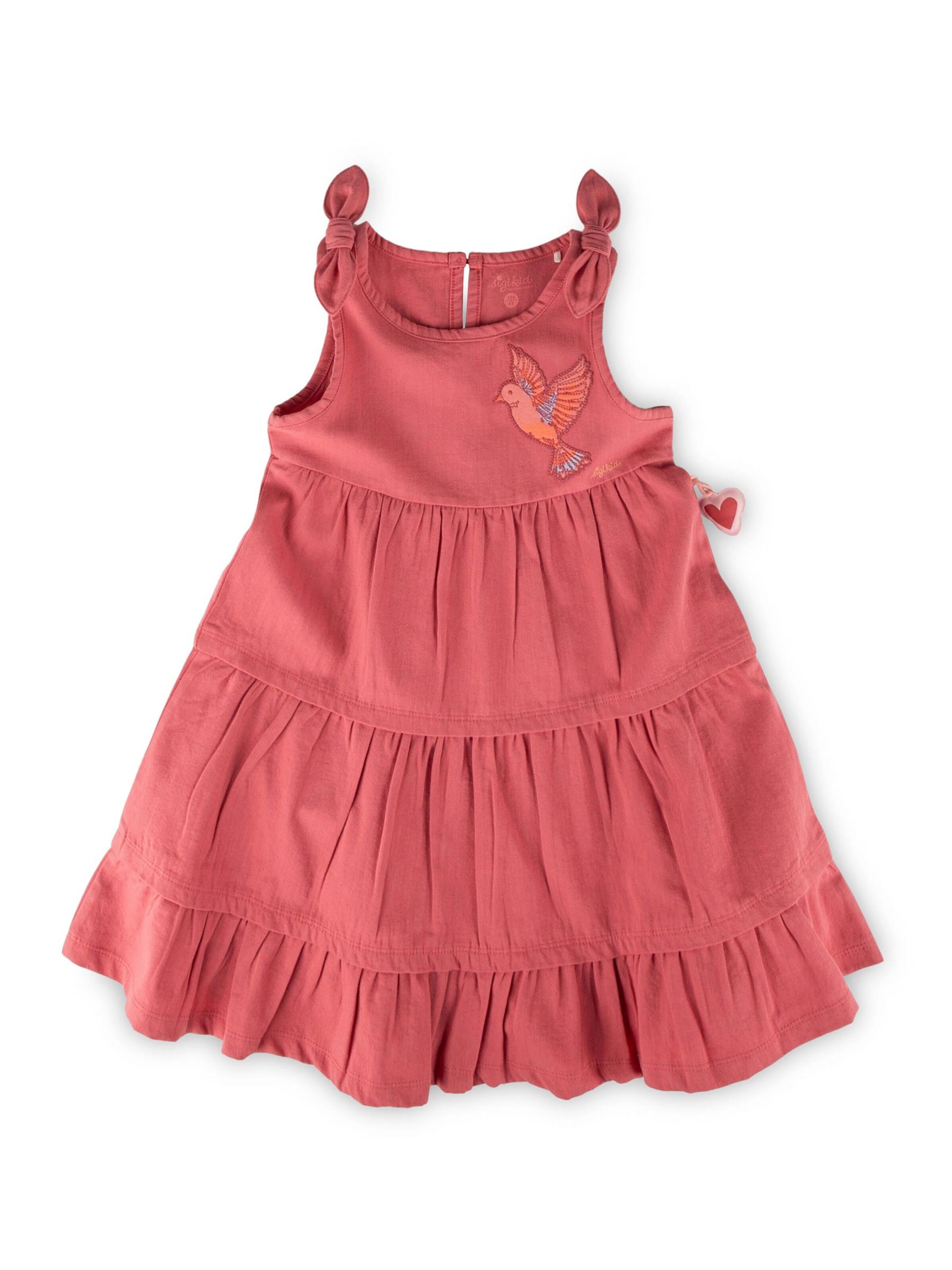 SIGIKID Dress 'Kleid Pink Birds' in Orange: front