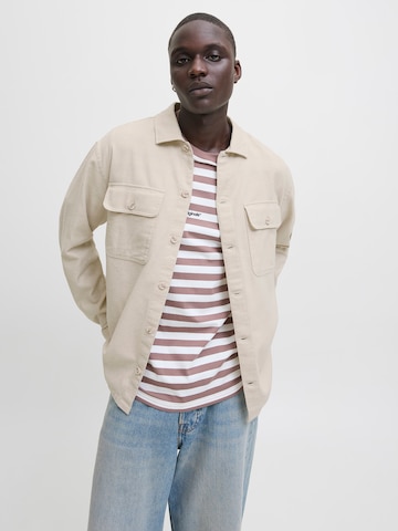 Fit confort Chemise 'JJECHARGE' JACK & JONES en beige