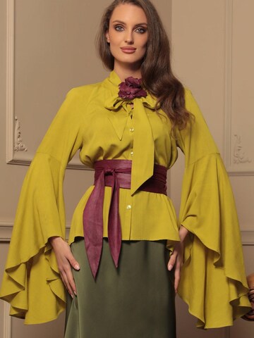 JIORO Blouse 'ESSENTIALS' in Yellow
