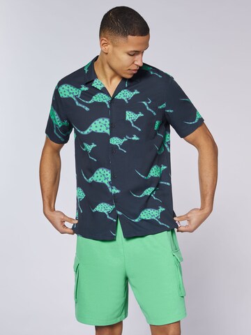 CHIEMSEE Regular fit Button Up Shirt in Blue: front