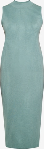 usha WHITE LABEL Pletené šaty - Modrá: predná strana