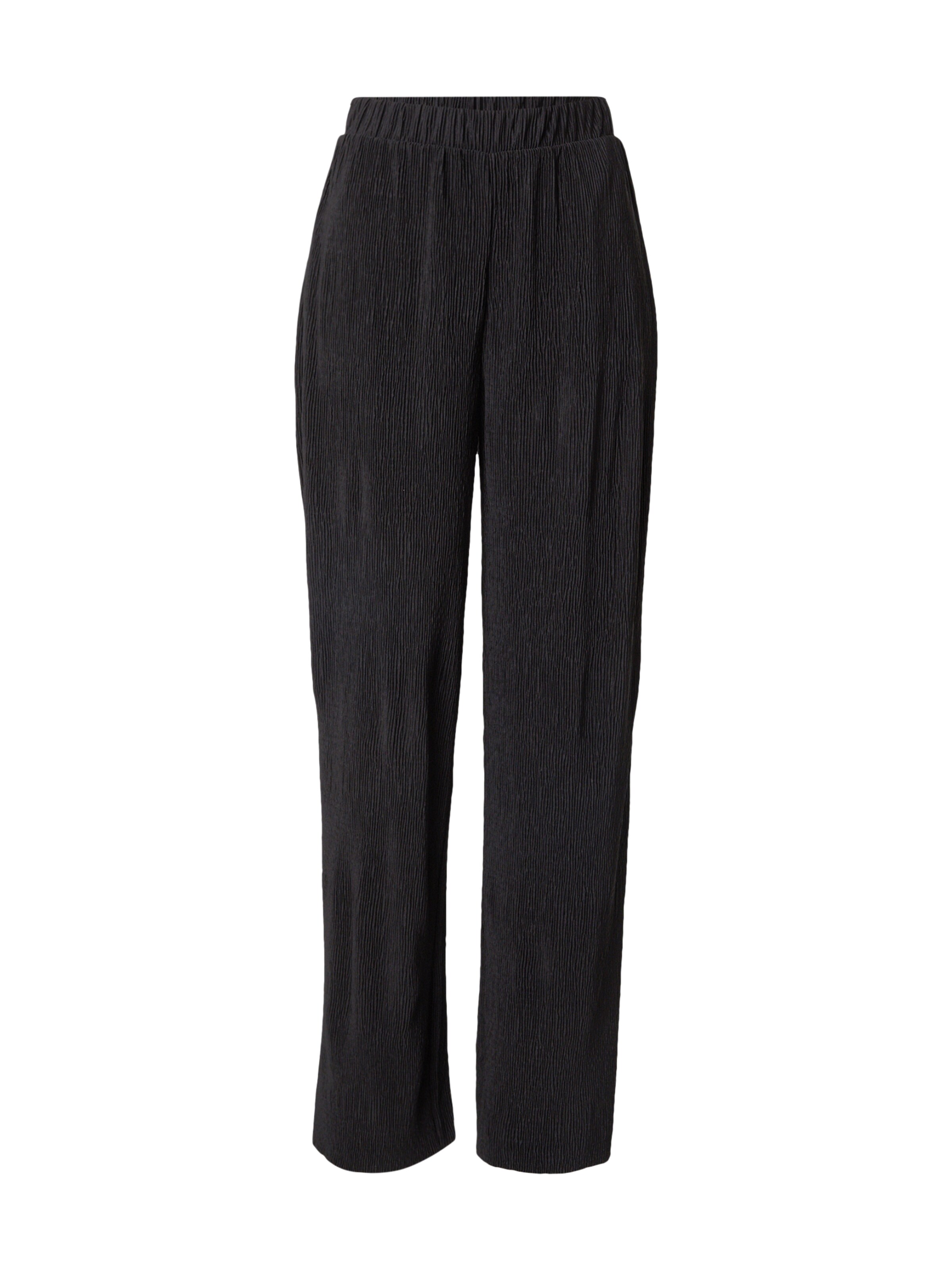 PIECES Trousers 'PCFlora' in Black: front