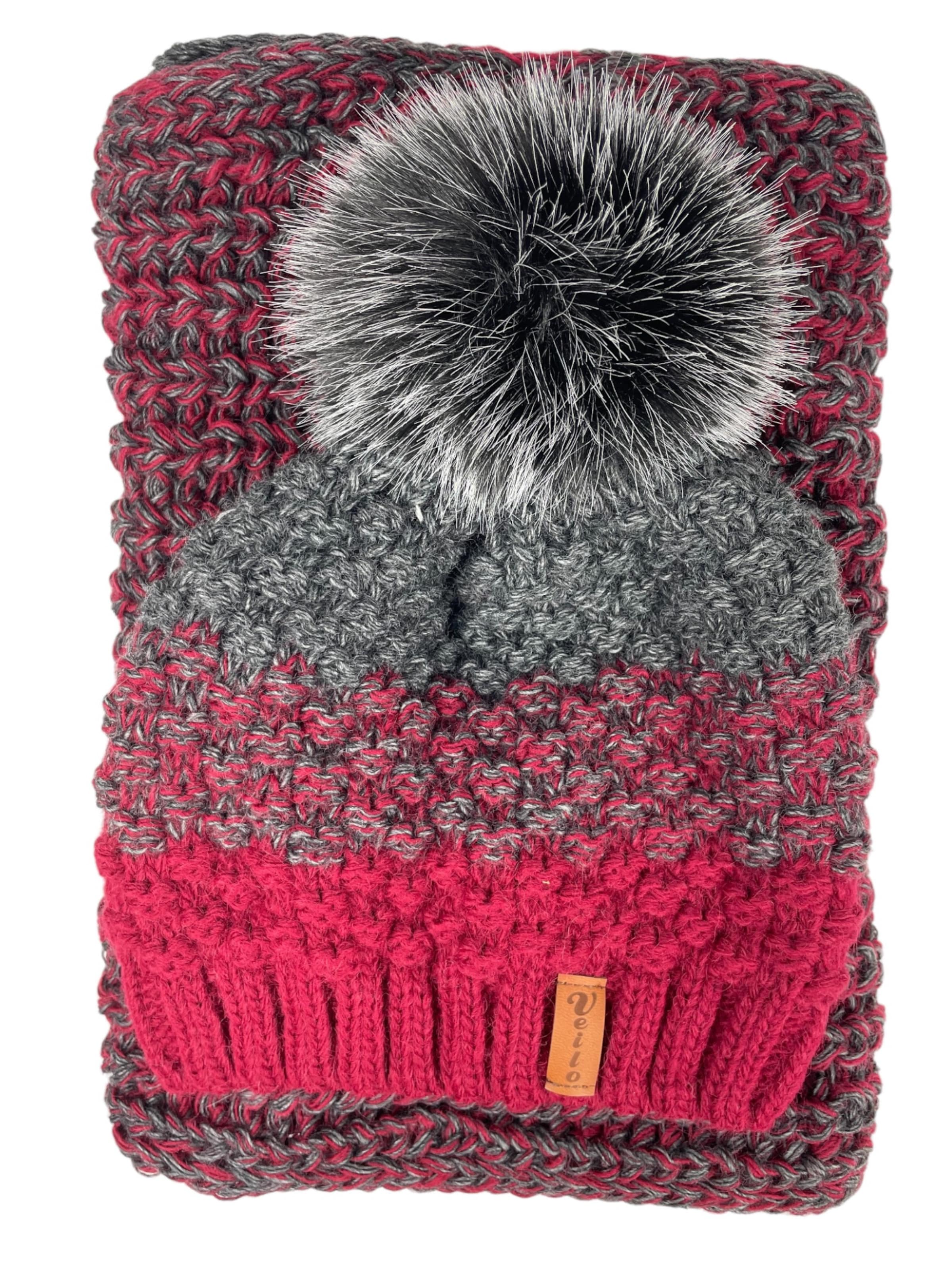 Kumixi Beanie 'Set: Mütze & Loop Schal' in Red: front