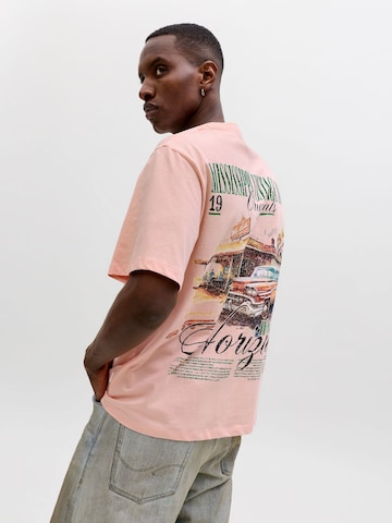 T-Shirt 'JORWATERCOLOUR' JACK & JONES en rose