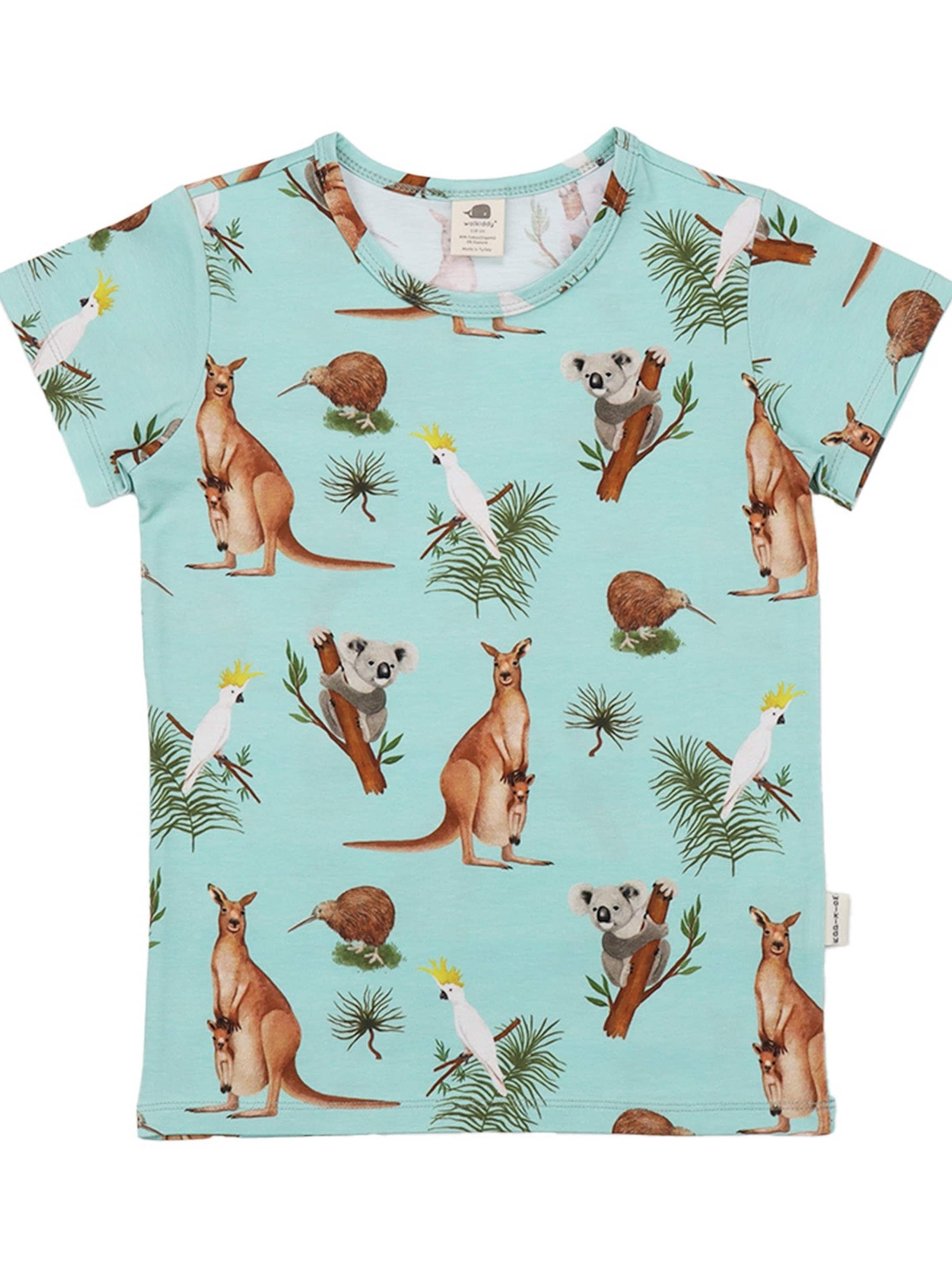 Walkiddy Shirt 'Walkiddy - Australian Animals T-Shirt' in 104 in Pastel blue, Item view