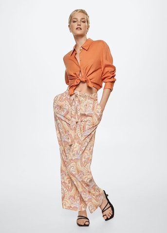 MANGO Wide Leg Hose 'Nora' in Orange