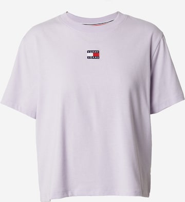 T-shirt Tommy Jeans en violet : devant