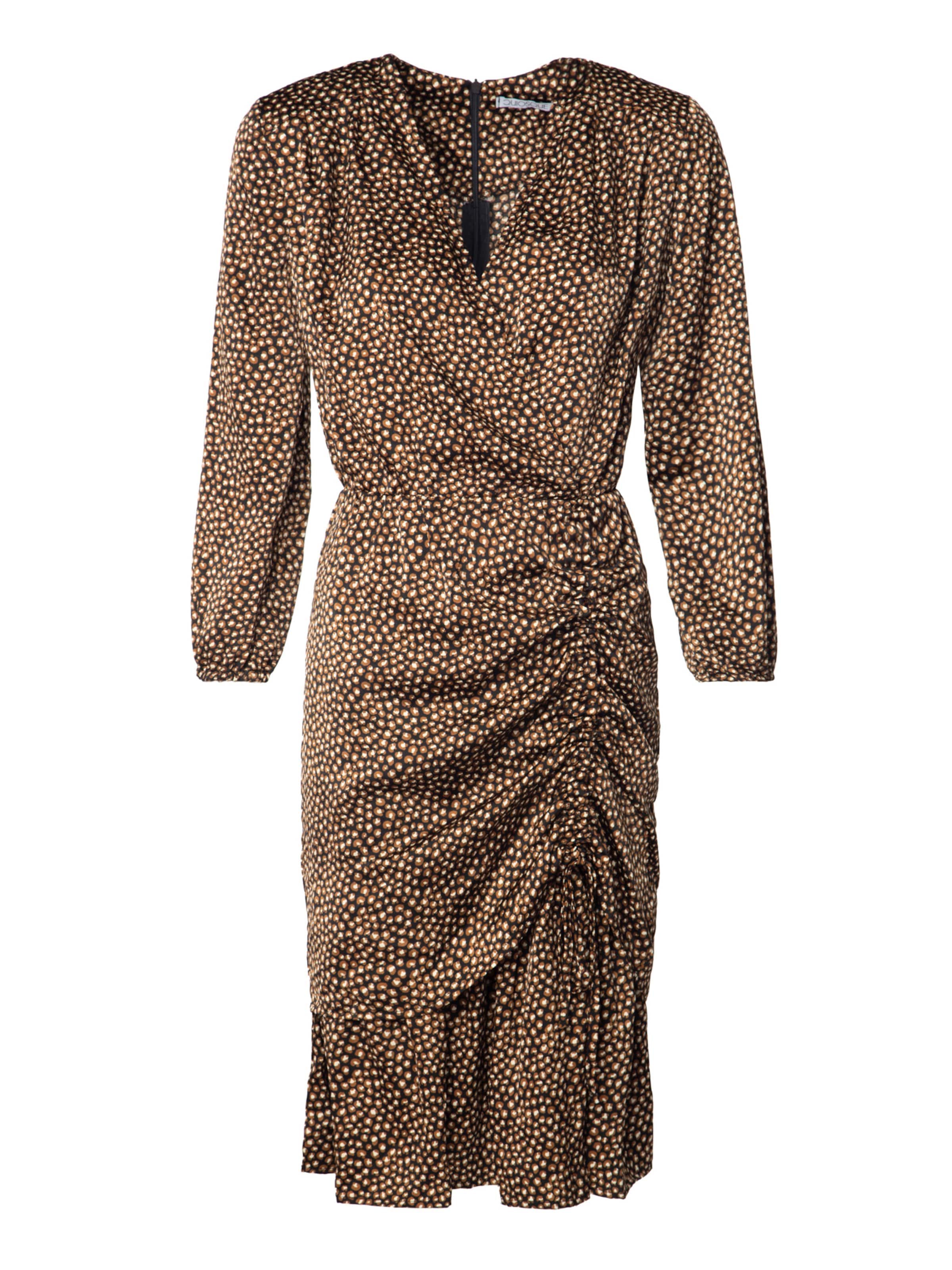 Quiosque - Vestido em castanho: frente