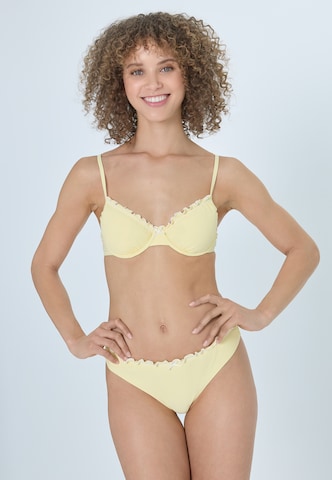 LSCN by LASCANA T-shirt Bikini in Geel: voorkant