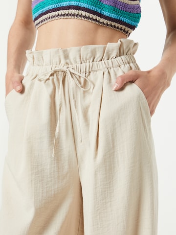 Wide Leg Pantalon Misspap en beige