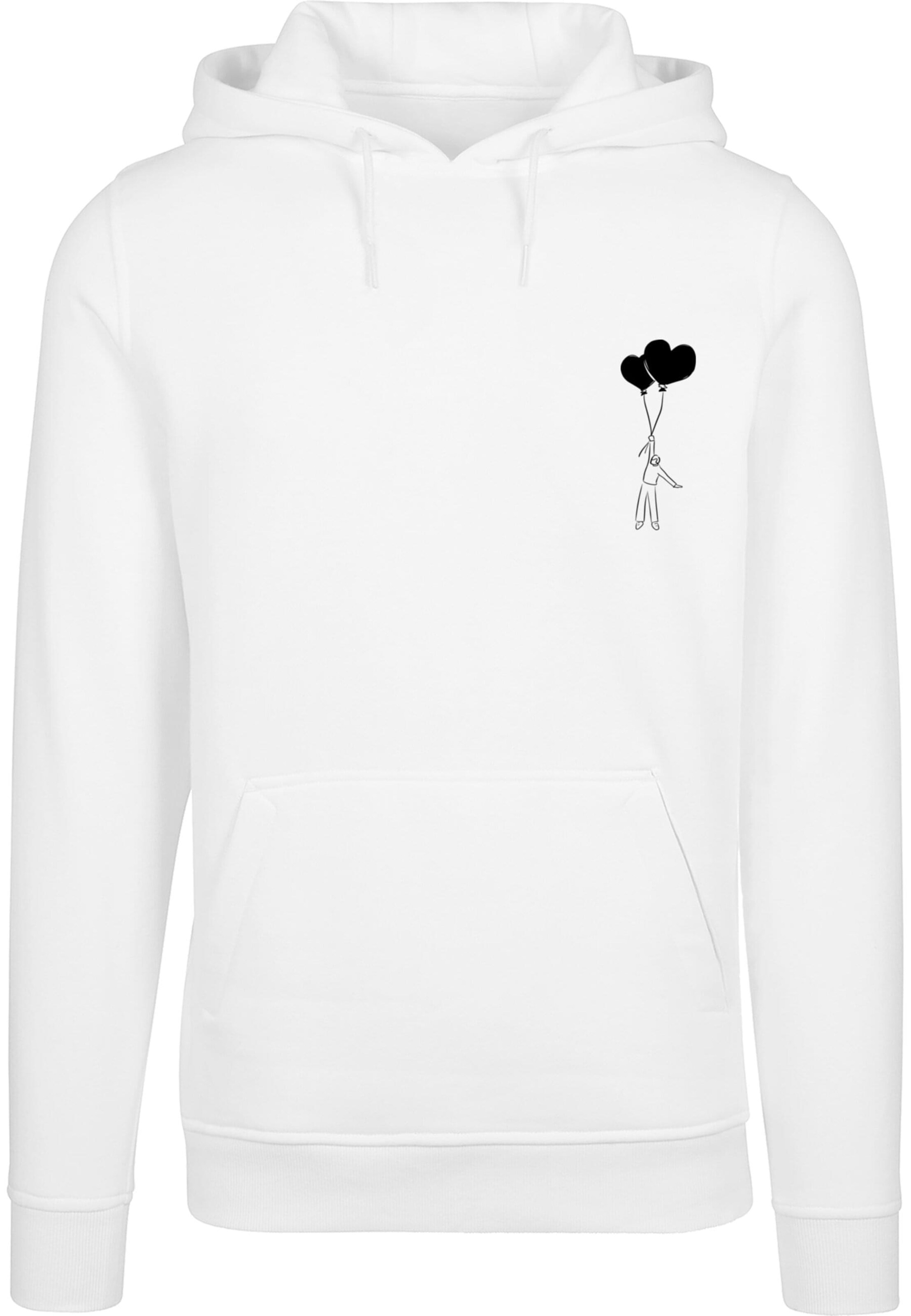 Merchcode Sweatshirt 'Love In The Air' in Wit: voorkant