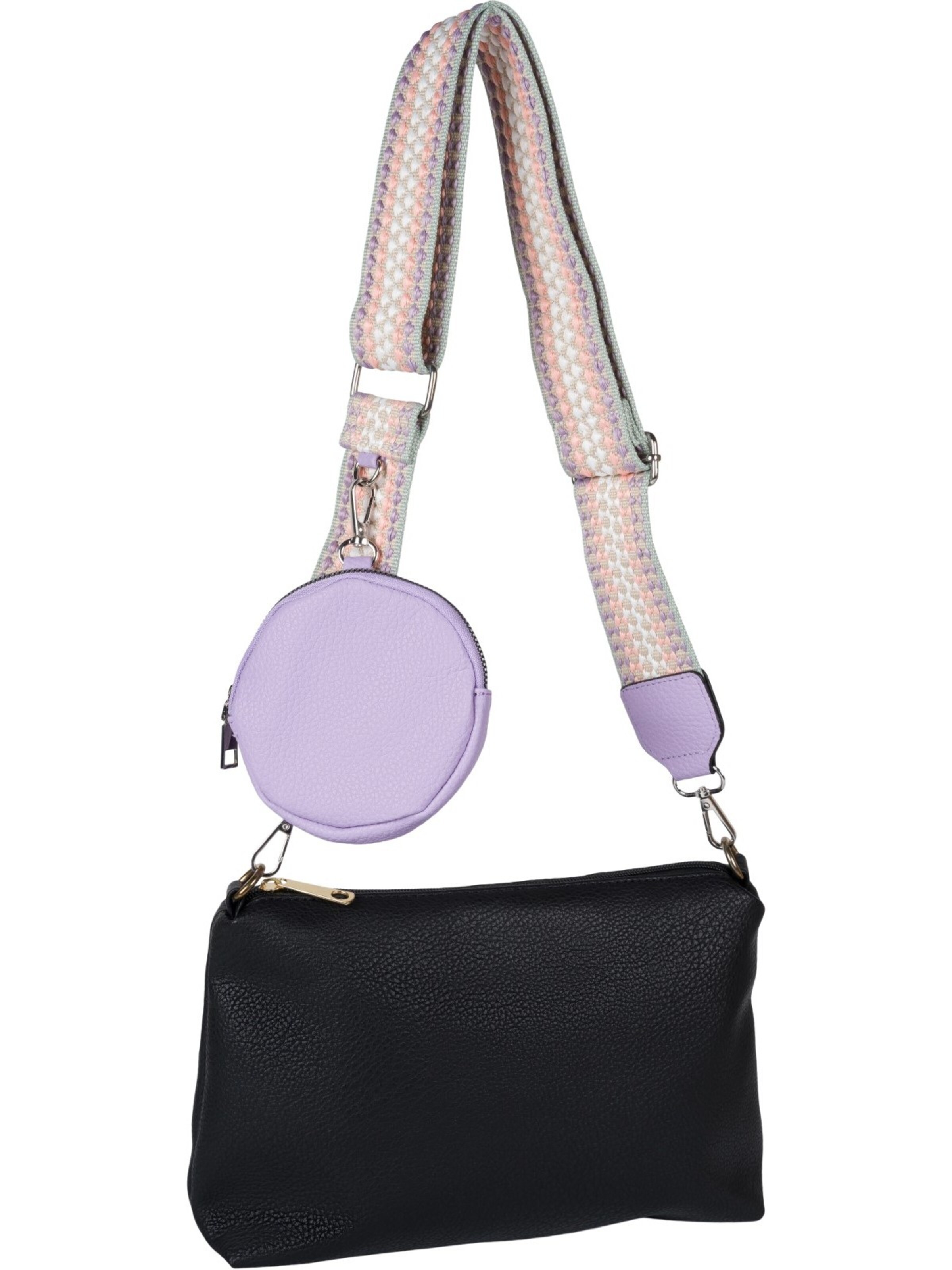 styleBREAKER Taschenzubehör 'Breiter Wechsel Taschengurt Pünktchen mit Börse'‌‌‌‌‌‌‌‌‌ in Lila