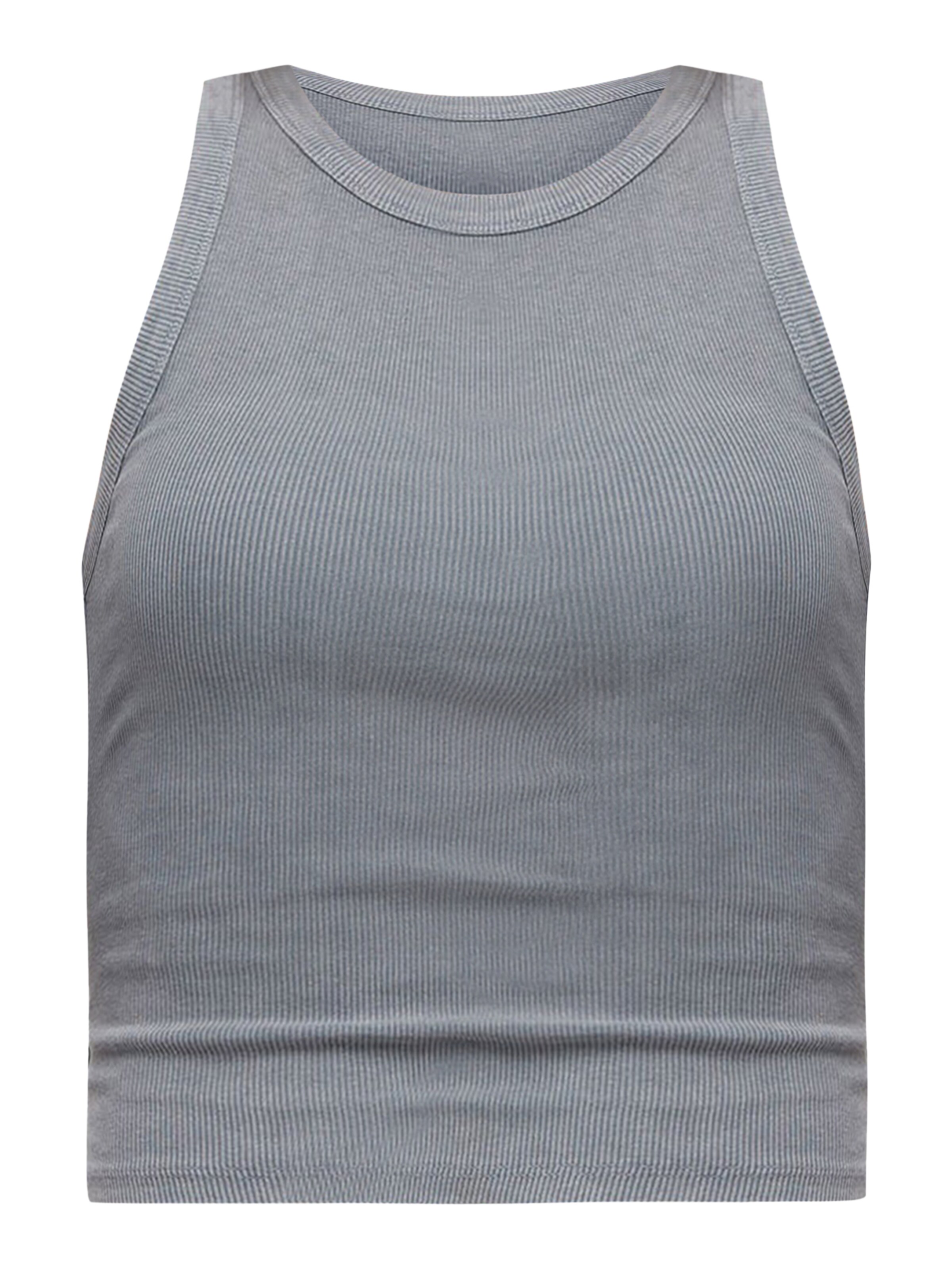 No Matter What Top in Grey: front