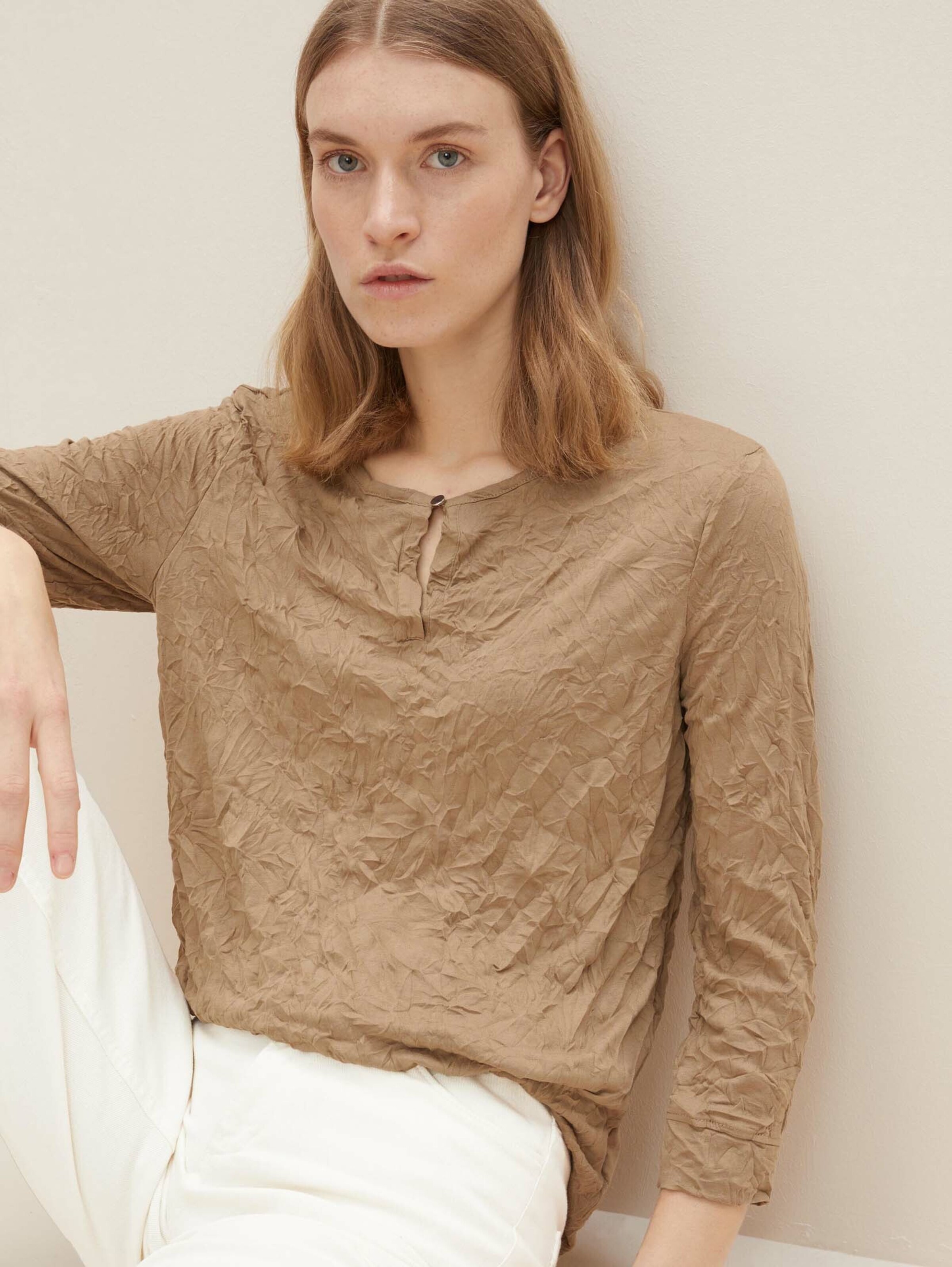 Frauen Große Größen TOM TAILOR Bluse in Sepia - XU49304 Frauen Große Größen TOM TAILOR Bluse in Sepia - XU49304
