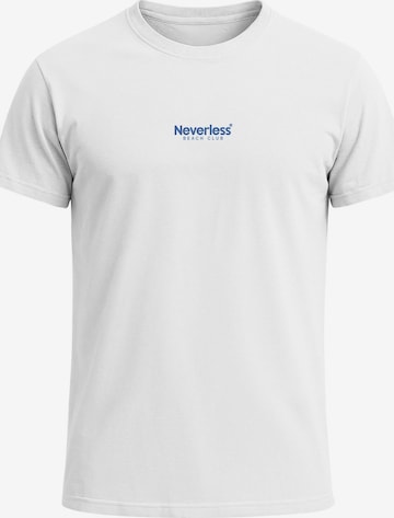 Neverless Shirt 'Beach Club Palme' in White: front