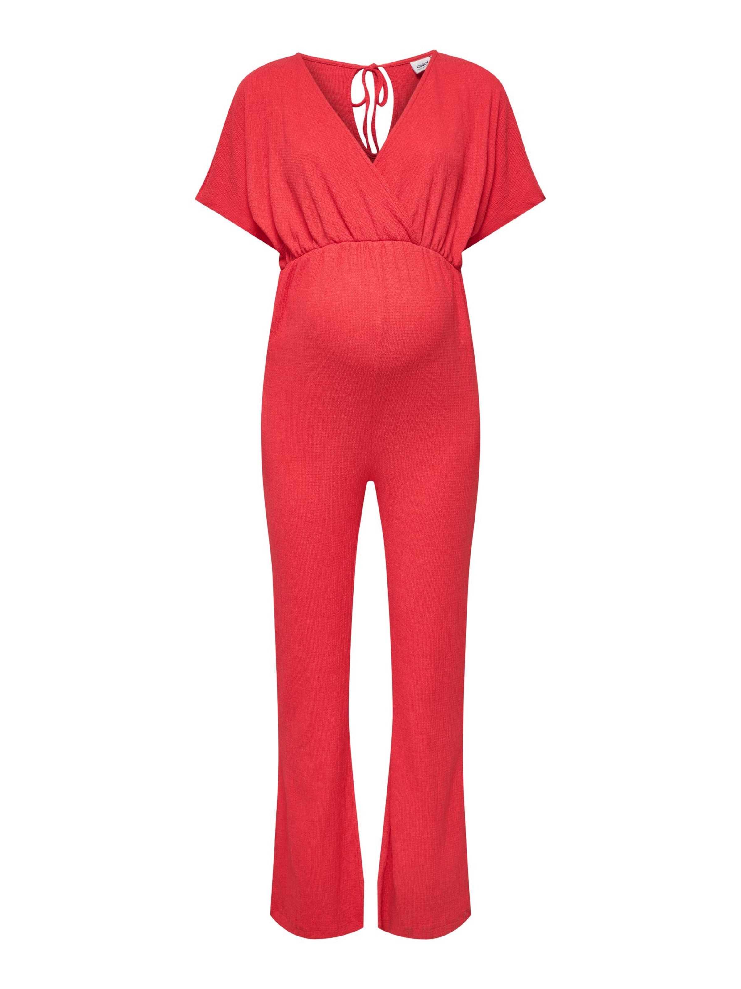 Only Maternity - Jumpsuit 'OLMPetris' en rojo