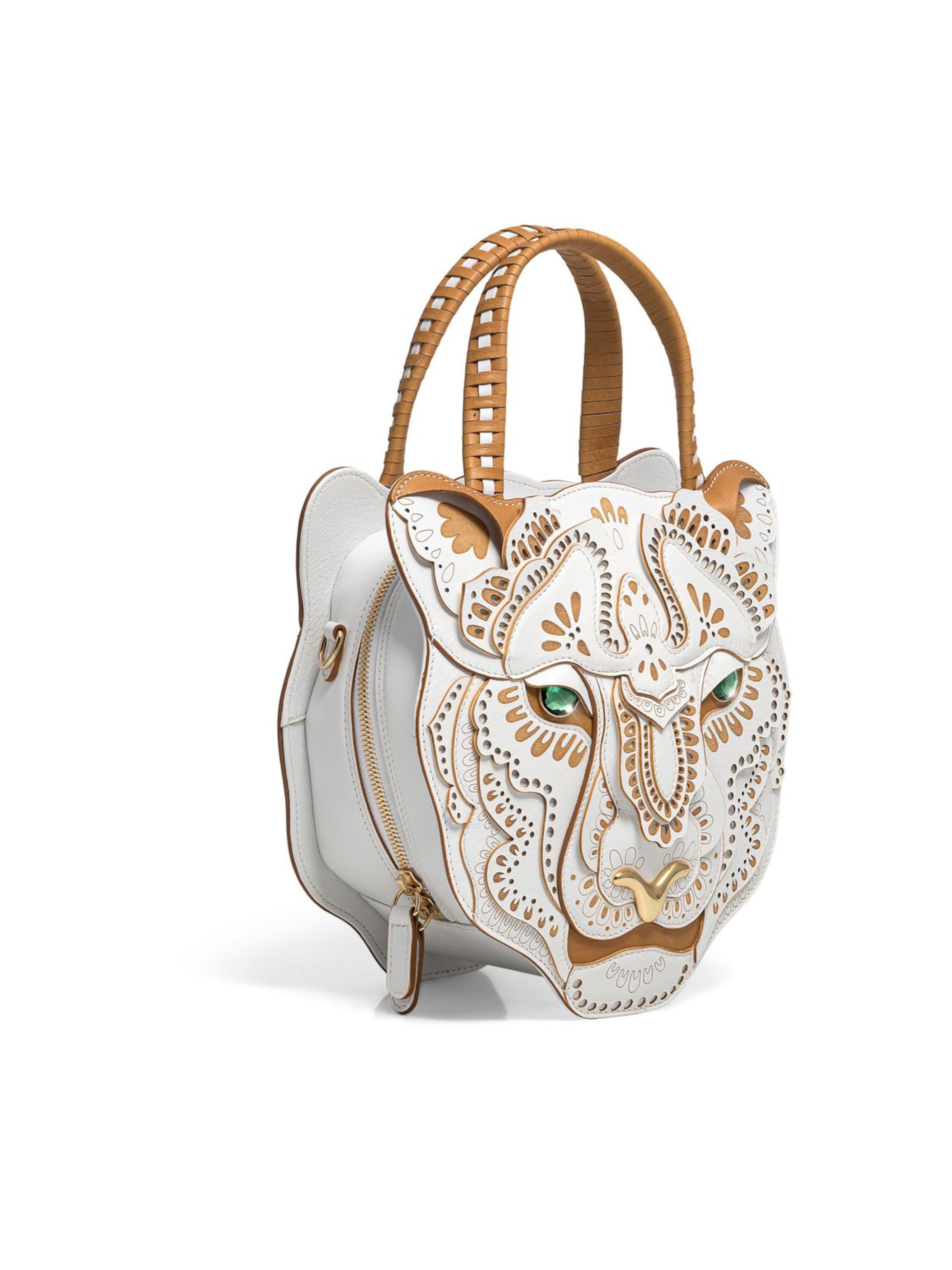 Braccialini Handbag 'Tema Leopardo' in White