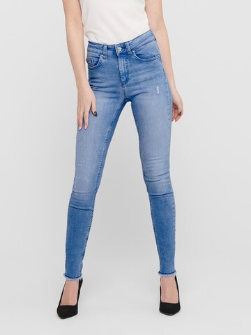 Skinny Jean 'Blush' ONLY en bleu : devant