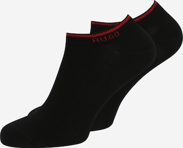 Chaussettes HUGO Red en noir : devant