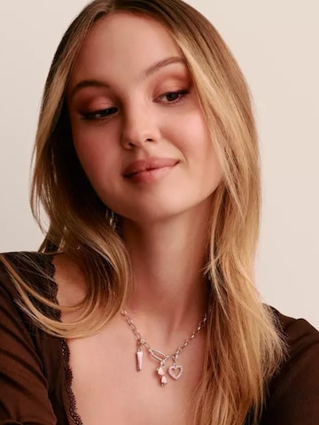Pendentif 'Silver Charm Pendant Pink Heart' Thomas Sabo en rose : devant