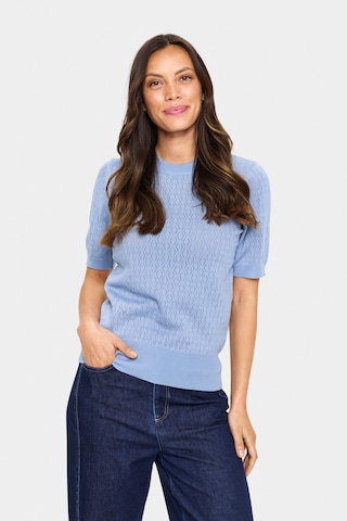 SAINT TROPEZ Sweater 'Mila' in Blue: front