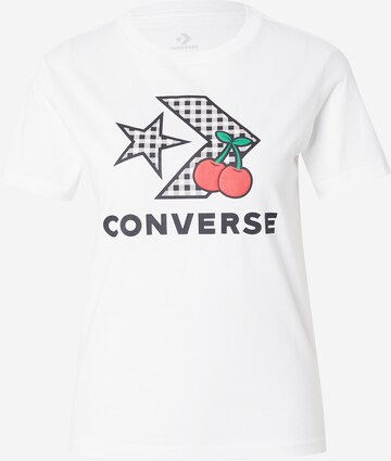 Tricou de la CONVERSE pe alb: față