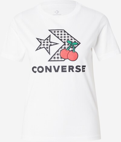 CONVERSE T-Shirt in grün / rot / schwarz / weiß, Produktansicht